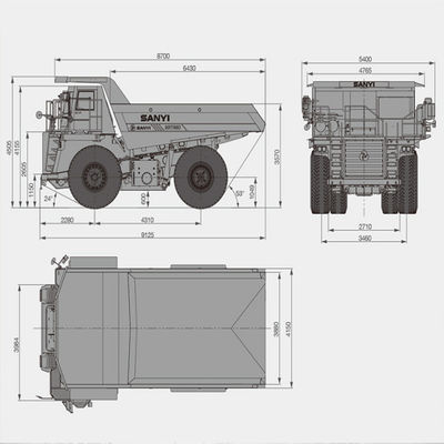 Wywrotka kopalniana SRT55D 480kW 35m3 o ładowności 55t